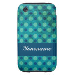 Custom Teal Dot Iphone 3 Tough Covers