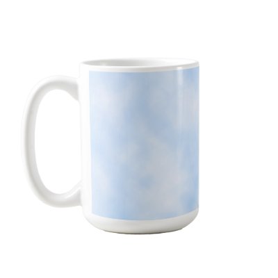Custom Template: Blue Sky With Clouds Mug by spiritswitchboard