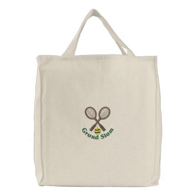 Custom Tennis Embroidered Bag by fathersdaytshirts