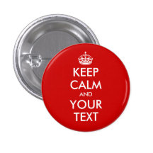 Custom text Keep calm pinback buttons
