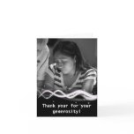 Custom Thank You Card : Vertical Photo
