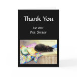 Custom Thank You, Greeting, Pet, Cat Sitter Cards