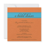 custom Timeless Bridal Shower Invite (orange/blue) invitations