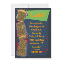 Custom Tipsy Hawaiian Tiki Totem Low Brow Luau - Custom Invite