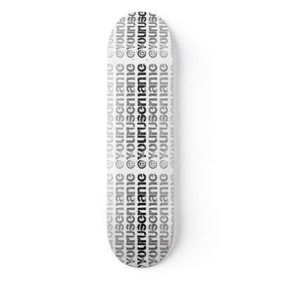 Custom Twitter @Yourusername Skateboard by twitgear
