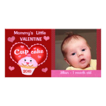 Custom Valentine's Day Baby  Photo Card