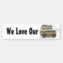 Custom Van Camper RV Bumper Sticker Adhésif Pour Voiture