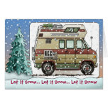 Custom Van Camper RV Holiday Cards Carte De Vœux