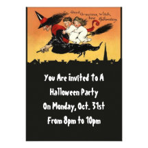 Custom Vintage Halloween Party Invitations
