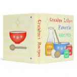 Custom Vintage Recipe Avery Binder