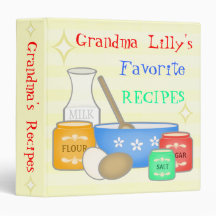 Custom Vintage Recipe Avery Binder