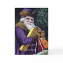 Custom Vintage Santa Photo Insert Christmas Card