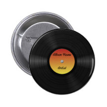 Custom Vinyl Record Pinback Buttons