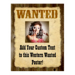 Custom Wanted Poster Old-Time Photo Posters posters