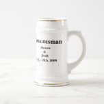 Custom Wedding Groomsman Beer Stein Coffee Mug