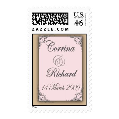 Custom Wedding postage for March 2009 by perfectpostage