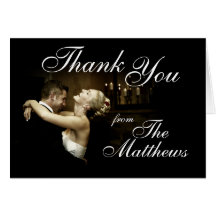 Custom Wedding Thank You Photo Card