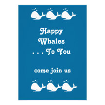 Custom Whale Watching Invitations