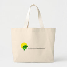 Custom winking frog logo canvas bag