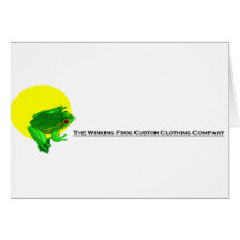 Custom winking frog logo greeting cards