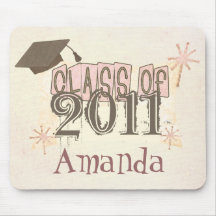 Custom Women's Retro  Graduation Mousepad