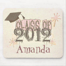 Custom Women's Retro Graduation Mousepad