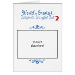 Custom Worlds Greatest California Spangled Cat Greeting Card