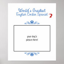Custom Worlds Greatest English Cocker Spaniel Poster