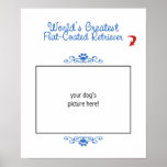 Custom Worlds Greatest Flat-Coated Retriever Print