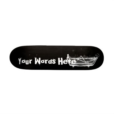 Custom X-Ray Skeleton B&W Bath Time Boards by VoXeeD