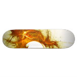Custom Yellow Flame Board Skate Board