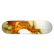 Custom Yellow Flame Board Skate Board