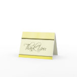 :: custom yellow gingham thank you notecard ::