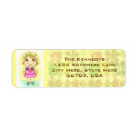Custom Yellow Swimmer Return Address Labels