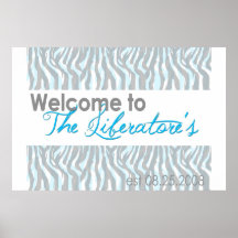 Custom zebra family name print