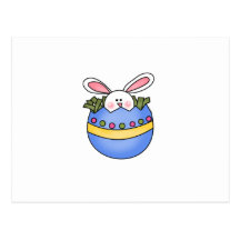 custombunnyeggblue postcard