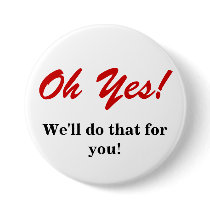 Customer Service Pinback Button