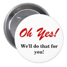 Customer Service Pinback Button