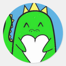 Customisable Dinosaur Love Sticker