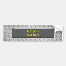 Customisable  Sign - Metal / Black Metal Plaque Bumper Sticker