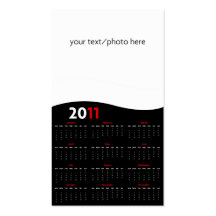 Customizable 2011 Wallet Calendar Business Card Templates