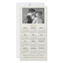 Customizable 2012 Calendar Photo Card (Cream)