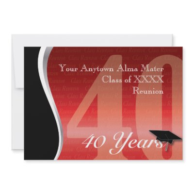 Customizable 40 Year Class Reunion by lovescolor