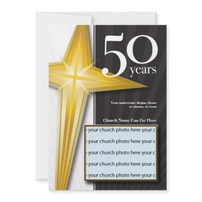 Customizable 50 Year Church Anniversary by lovescolor