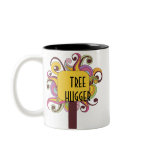 Customizable Abstract Tree Hugger Coffee Mugs