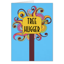 Customizable Abstract Tree Hugger Greeting Card