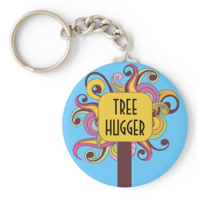 Customizable Abstract Tree Hugger Keychains by earthdayshirtsgifts