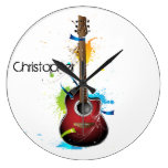 Customizable Acoustic Guitar with Paint Splatters