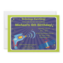 Customizable Alien Ray Gun Personalized Invitation