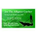 CUSTOMIZABLE Alligator Catcher BC Business Card Templates